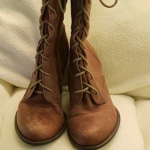 Nine West Brown Rustic Victorian Ankle Boots